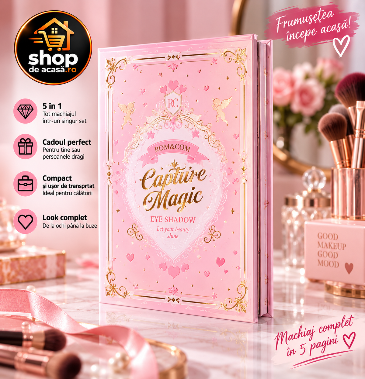 ROM&COM Capture Magic Eye Shadow - Set Machiaj 5 în 1