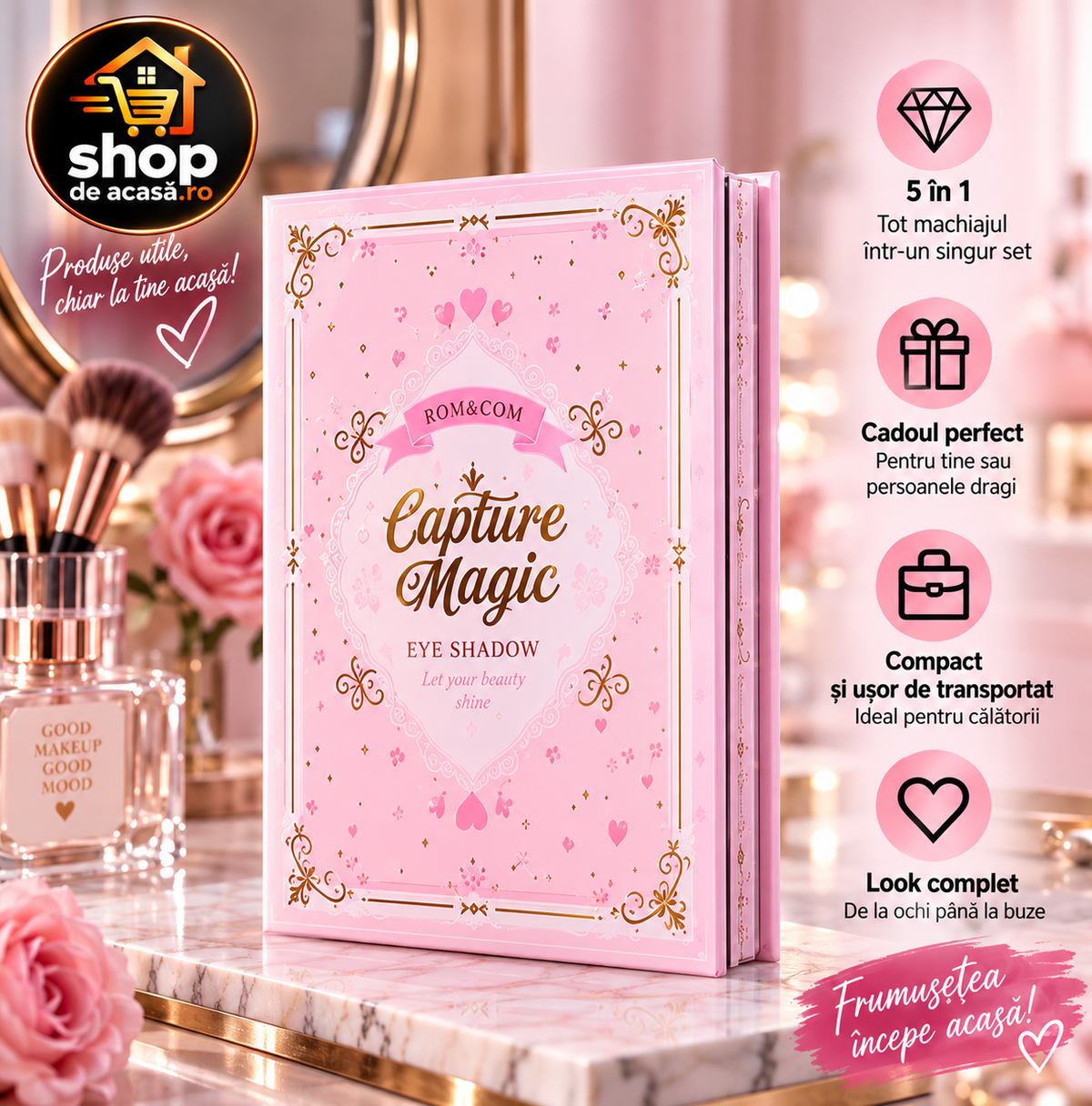 ROM&COM Capture Magic Eye Shadow - Set Machiaj 5 în 1